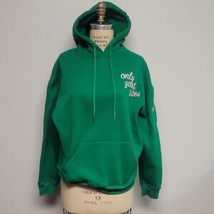 Green Only Good Vibes Hoodie